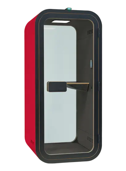 ACOUSTIC SPACE 100, akustický box 2200x1000x990 mm, červená/černá